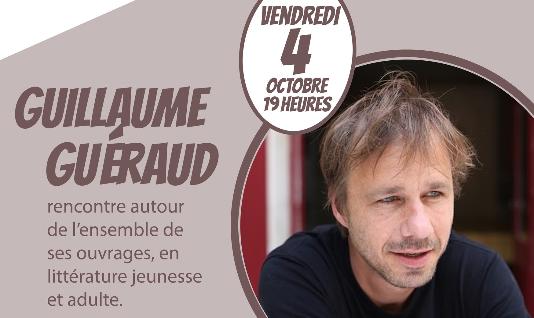 Rencontre d’auteur – Guillaume Guéraud