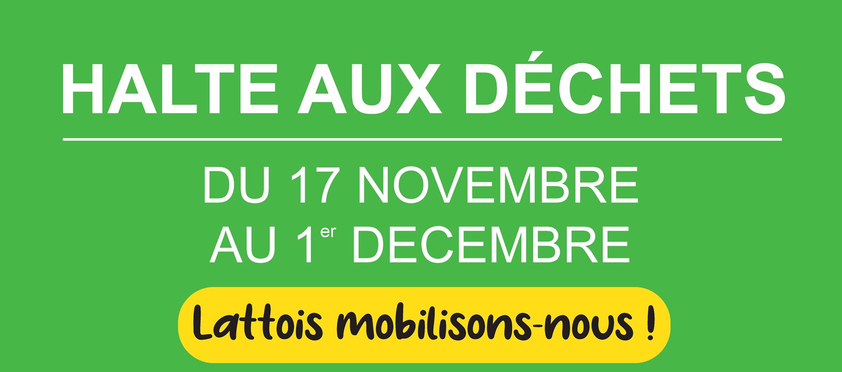 Semaine Européenne de la Réduction des Déchets – Opération Halte au déchets – L’Écoscope